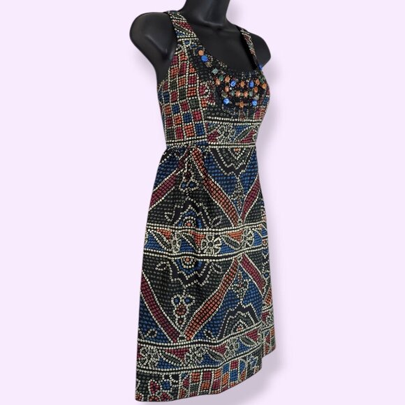 Anna Sui Anthropologie Beaded Front Dress - Picture 2 of 7